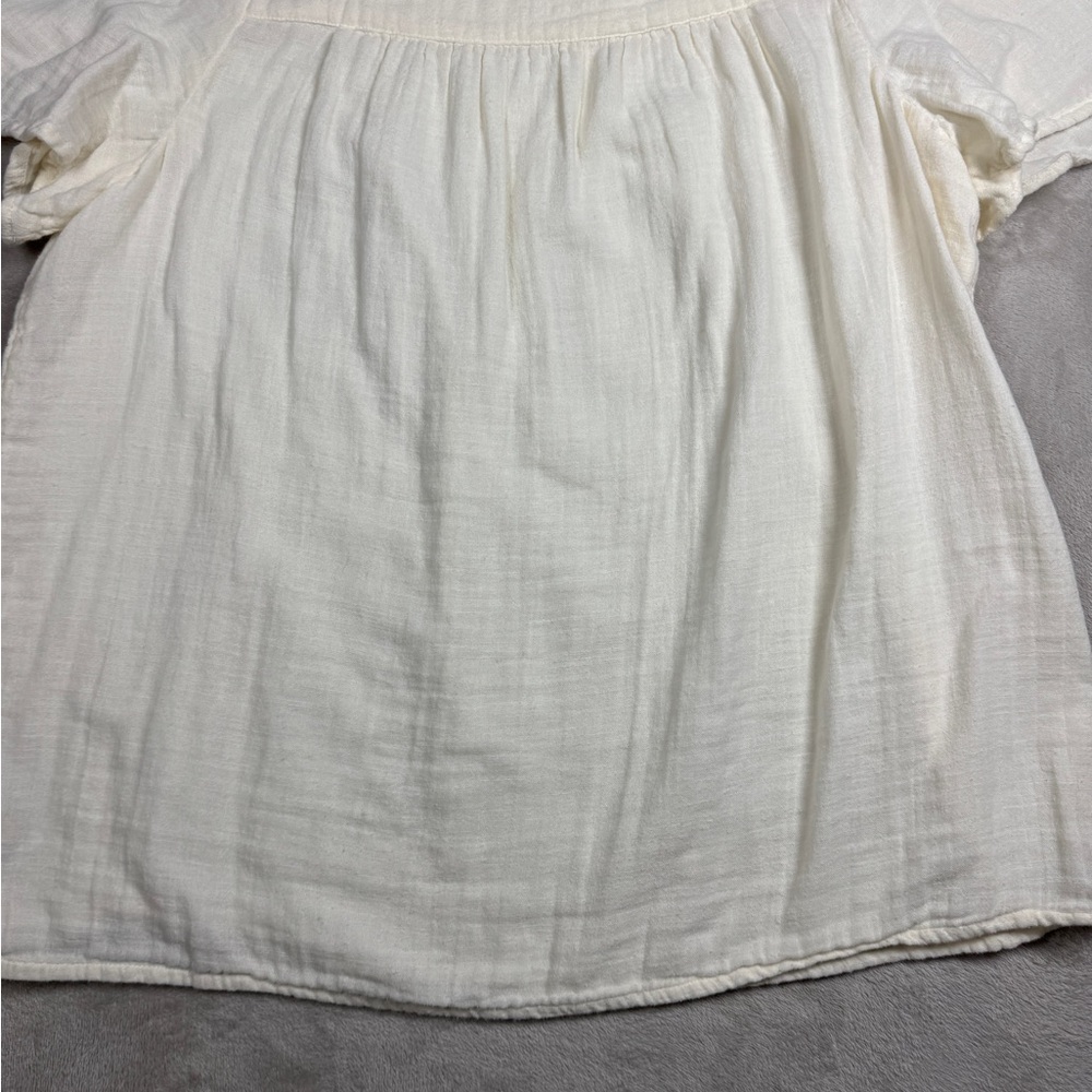 Madewell Patchwork Quilted Square-Neck Antique Cr… - image 13